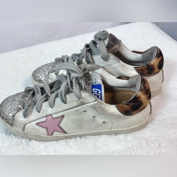 Golden Goose Kids Glitter Sneakers - Silver and Pink 🍓☀️ - Picture 1 of 14